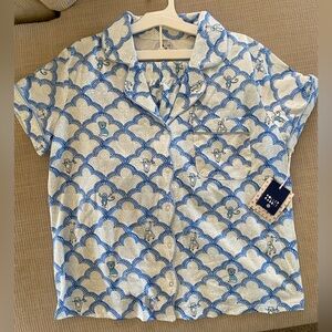 Roller Rabbit Blue and White PJ Set